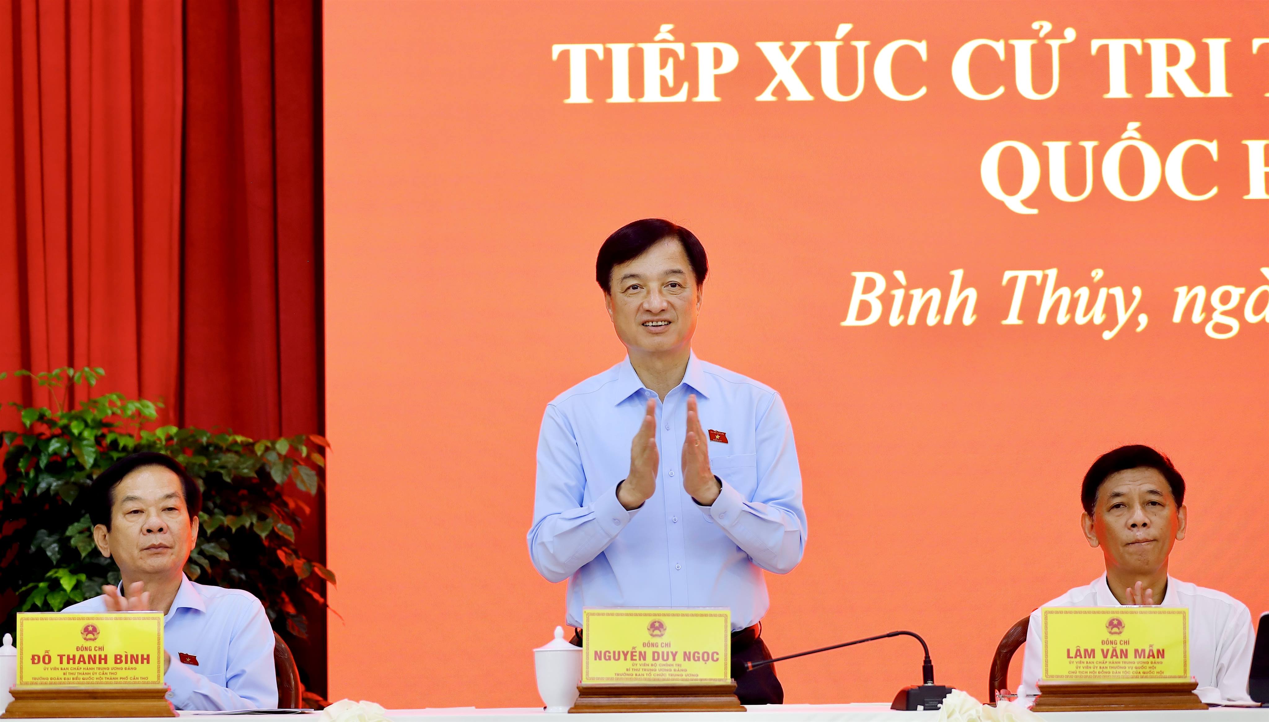 Đoàn đại biểu Quốc hội thành phố Cần Thơ tiếp xúc cử tri trước Kỳ họp thứ Hai, Quốc hội khóa XVI